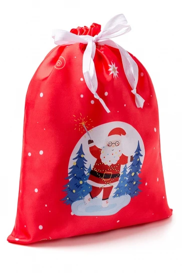 Упаковка "Мешок Дед мороз" сатин фото 2
