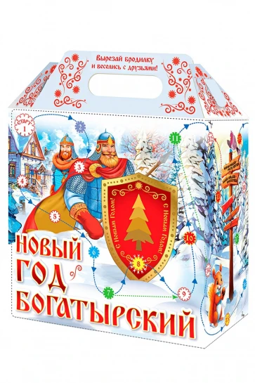 Упаковка "Богатырский новый год" картон ХЭ УФ-лак фото 2