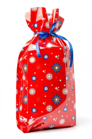 Упаковка "Узор красный" пакет большой фото 1