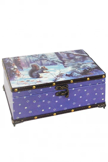 Упаковка шкатулка "Затейница" дерево+кожа  фото 1